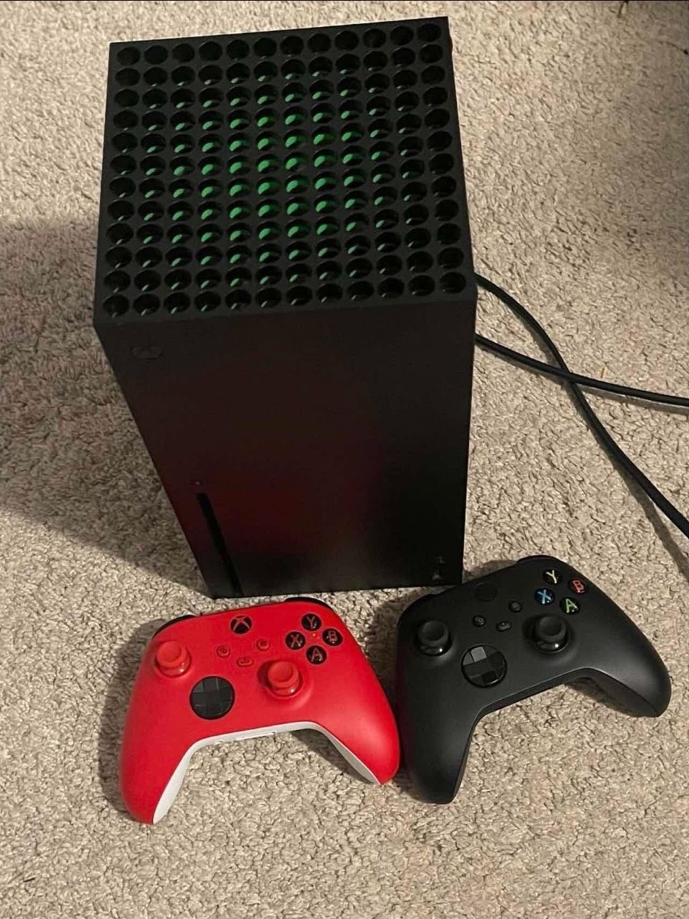 Xbox Series X Console with Black and Red Wireless Controllers still new✨
